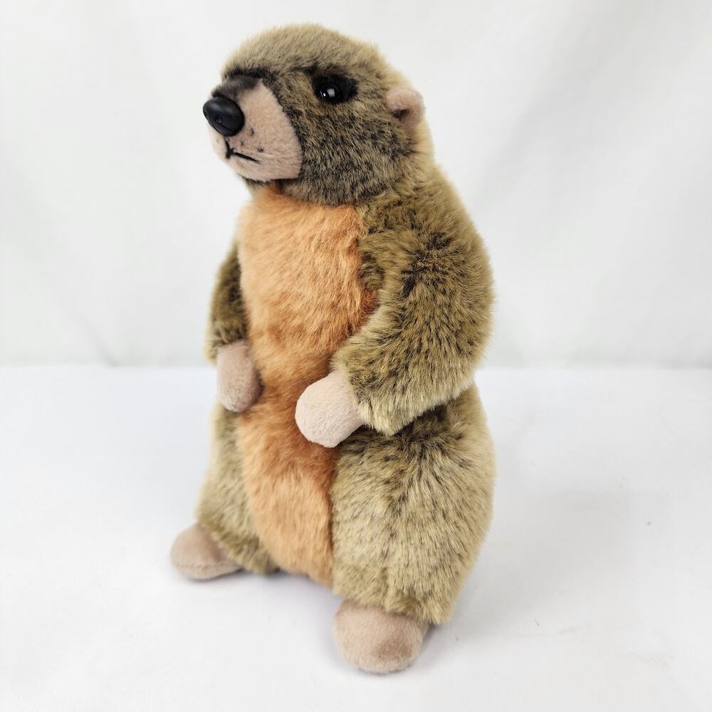 Wildlife Artists Realistic Marmot Groundhog Woodchuck 10" Plush Yellow Belly EUC